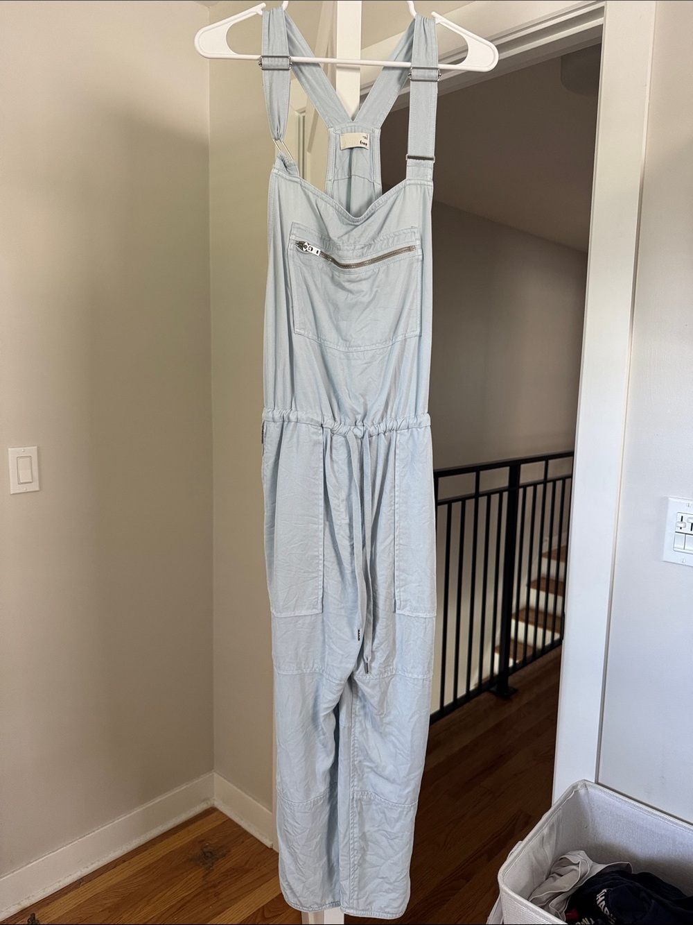 Wilfred Light Blue Adjustable-Strap Jumpsuit